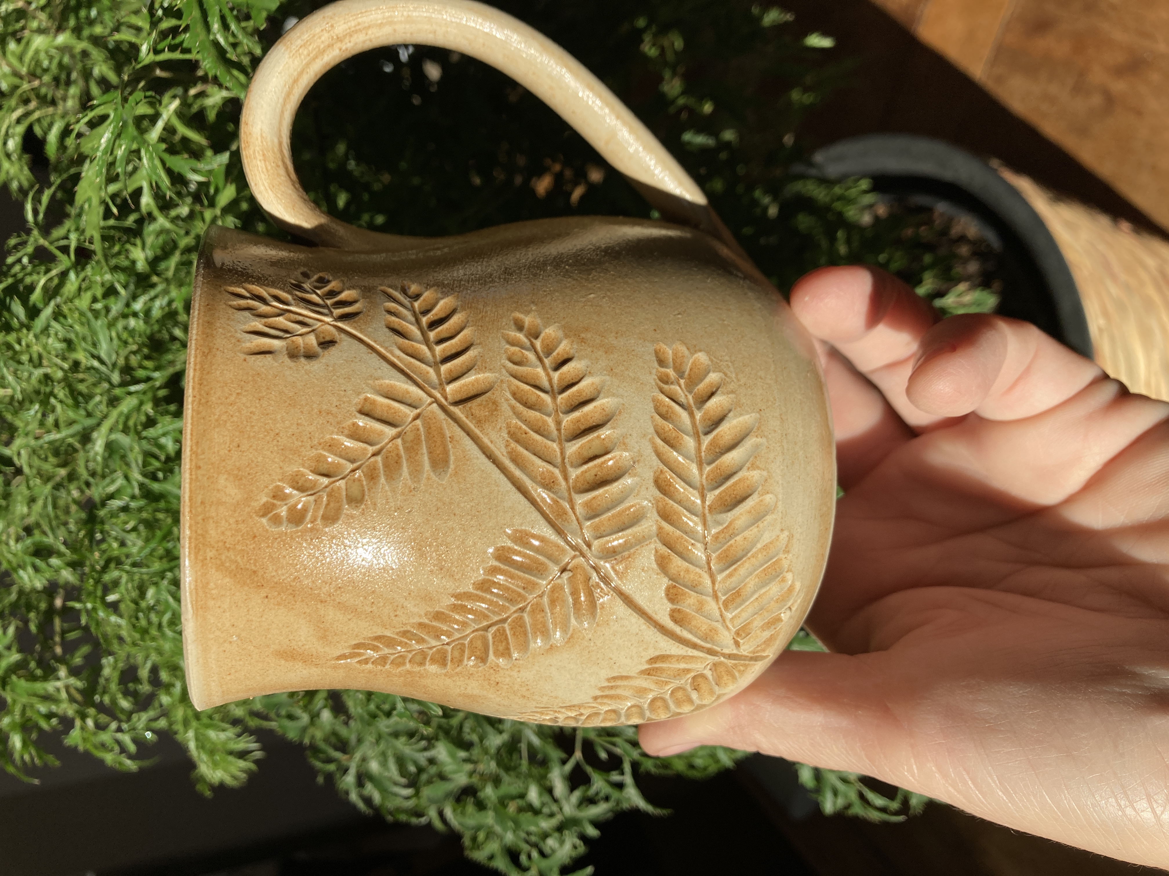 Tasse Farn aus Agnihotra-Keramik